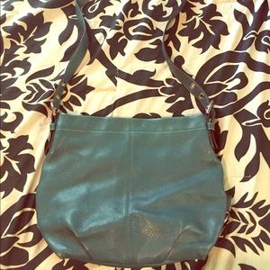 Dark green Coach purse